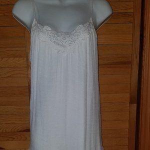 White Tank Dress with lace trim
